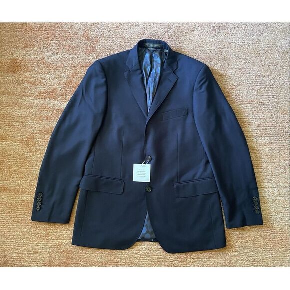 Indochino Navy Wool Blazer 100% Wool Made to Measure Men’s Jacket 40R - Picture 1 of 10